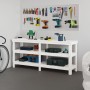 Werkbank aus massivem Kiefernholz weiß 181x50x80 cm von vidaXL, Arbeitstische - Ref: Foro24-823655, Preis: 214,12 €, Rabatt: %