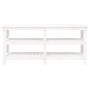 Werkbank aus massivem Kiefernholz weiß 181x50x80 cm von vidaXL, Arbeitstische - Ref: Foro24-823655, Preis: 214,12 €, Rabatt: %