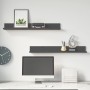 Wandregale, 2 Stück, massives graues Kiefernholz, 80 x 11 x 9 cm von vidaXL, Regale und Regale - Ref: Foro24-823606, Preis: 3...