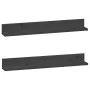 Wall shelves 2 pcs solid gray pine wood 80x11x9 cm by vidaXL, Shelves and shelves - Ref: Foro24-823606, Price: 29,73 €, Disco...