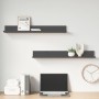 Wandregale, 2 Stück, massives graues Kiefernholz, 80 x 11 x 9 cm von vidaXL, Regale und Regale - Ref: Foro24-823606, Preis: 3...