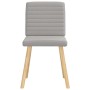 Sillas de comedor 4 uds tela gris nube
