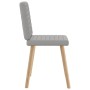 Sillas de comedor 4 uds tela gris nube