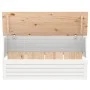 Aufbewahrungsbox aus massivem Kiefernholz weiß 89x36,5x33 cm von vidaXL, Schränke und Lagerung - Ref: Foro24-823620, Preis: 7...