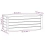 Solid white pine storage box 89x36.5x33 cm by vidaXL, Closets and storage - Ref: Foro24-823620, Price: 76,57 €, Discount: %