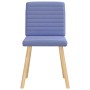Sillas de comedor 4 uds tela azul jeans
