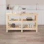 Solid pine wood workbench 142.5x50x80 cm by vidaXL, Work tables - Ref: Foro24-823649, Price: 140,19 €, Discount: %