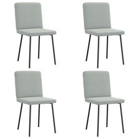 Sillas de comedor 4 unidades terciopelo gris claro Sillas de comedor 4 unidades terciopelo gris claro