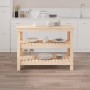Banco de trabajo de madera maciza de pino 110,5x50x80 cm de vidaXL, Mesas de trabajo - Ref: Foro24-823644, Precio: 117,35 €, ...