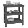 Werkbank aus massivem Kiefernholz grau 78,5x50x80 cm von vidaXL, Arbeitstische - Ref: Foro24-823641, Preis: 113,35 €, Rabatt: %