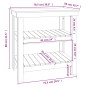 Werkbank aus massivem Kiefernholz grau 78,5x50x80 cm von vidaXL, Arbeitstische - Ref: Foro24-823641, Preis: 113,35 €, Rabatt: %