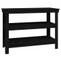 Solid black pine wood workbench 110.5x50x80 cm by vidaXL, Work tables - Ref: Foro24-823648, Price: 141,58 €, Discount: %