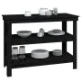 Solid black pine wood workbench 110.5x50x80 cm by vidaXL, Work tables - Ref: Foro24-823648, Price: 141,58 €, Discount: %