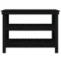 Solid black pine wood workbench 110.5x50x80 cm by vidaXL, Work tables - Ref: Foro24-823648, Price: 141,58 €, Discount: %