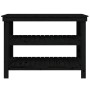 Werkbank aus massivem Kiefernholz schwarz 110,5x50x80 cm von vidaXL, Arbeitstische - Ref: Foro24-823648, Preis: 143,40 €, Rab...