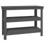 Solid gray pine wood workbench 110.5x50x80 cm by vidaXL, Work tables - Ref: Foro24-823646, Price: 123,27 €, Discount: %