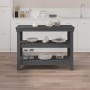 Solid gray pine wood workbench 110.5x50x80 cm by vidaXL, Work tables - Ref: Foro24-823646, Price: 124,64 €, Discount: %