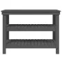 Werkbank aus massivem grauem Kiefernholz, 110,5 x 50 x 80 cm von vidaXL, Arbeitstische - Ref: Foro24-823646, Preis: 123,27 €,...