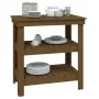 Solid pine wood workbench honey brown 78.5x50x80 cm by vidaXL, Work tables - Ref: Foro24-823642, Price: 87,23 €, Discount: %