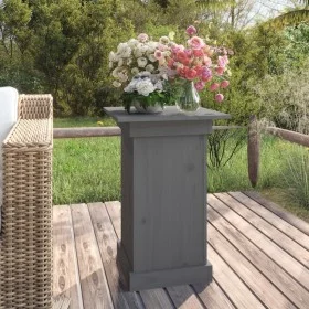 Soporte para plantas madera maciza de pino gris 40x40x60 cm de vidaXL, Soportes para macetas - Ref: Foro24-823631, Precio: 57...