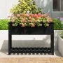Planter with shelf solid black pine wood 111.5x54x81 cm by vidaXL, Pots and planters - Ref: Foro24-823791, Price: 110,58 €, D...