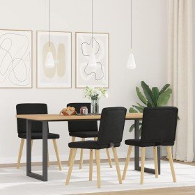 Sillas de comedor 4 unidades tela negras Sillas de comedor 4 unidades tela negras
