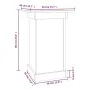 Pflanzenstütze aus massivem, grauem Kiefernholz, 40 x 40 x 60 cm von vidaXL, Topfständer - Ref: Foro24-823631, Preis: 57,25 €...