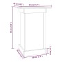 Pflanzenstütze aus massivem, grauem Kiefernholz, 40 x 40 x 60 cm von vidaXL, Topfständer - Ref: Foro24-823631, Preis: 57,98 €...