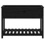Planter with shelf solid black pine wood 111.5x54x81 cm by vidaXL, Pots and planters - Ref: Foro24-823791, Price: 112,15 €, D...