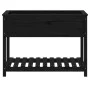 Planter with shelf solid black pine wood 111.5x54x81 cm by vidaXL, Pots and planters - Ref: Foro24-823791, Price: 110,58 €, D...