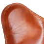Silla Butterfly de cuero auténtico marrón de vidaXL, Sillones - Ref: Foro24-243728, Precio: 95,59 €, Descuento: %