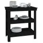 Solid black pine wood workbench 78.5x50x80 cm by vidaXL, Work tables - Ref: Foro24-823643, Price: 92,17 €, Discount: %