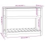 Planter with shelf solid black pine wood 111.5x54x81 cm by vidaXL, Pots and planters - Ref: Foro24-823791, Price: 112,15 €, D...