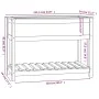 Planter with shelf solid black pine wood 111.5x54x81 cm by vidaXL, Pots and planters - Ref: Foro24-823791, Price: 110,58 €, D...