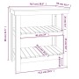 Solid black pine wood workbench 78.5x50x80 cm by vidaXL, Work tables - Ref: Foro24-823643, Price: 93,10 €, Discount: %