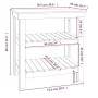Werkbank aus massivem Kiefernholz schwarz 78,5x50x80 cm von vidaXL, Arbeitstische - Ref: Foro24-823643, Preis: 92,15 €, Rabat...