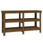 Solid pine wood workbench honey brown 142.5x50x80 cm by vidaXL, Work tables - Ref: Foro24-823652, Price: 139,30 €, Discount: %