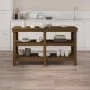 Werkbank aus massivem Kiefernholz, honigbraun, 142,5 x 50 x 80 cm von vidaXL, Arbeitstische - Ref: Foro24-823652, Preis: 137,...