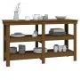 Solid pine wood workbench honey brown 142.5x50x80 cm by vidaXL, Work tables - Ref: Foro24-823652, Price: 137,89 €, Discount: %