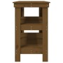 Solid pine wood workbench honey brown 142.5x50x80 cm by vidaXL, Work tables - Ref: Foro24-823652, Price: 139,30 €, Discount: %