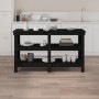 Solid black pine wood workbench 142.5x50x80 cm by vidaXL, Work tables - Ref: Foro24-823653, Price: 125,78 €, Discount: %
