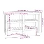 Solid black pine wood workbench 142.5x50x80 cm by vidaXL, Work tables - Ref: Foro24-823653, Price: 125,78 €, Discount: %