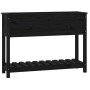 Planter with shelf solid black pine wood 111.5x34.5x81 cm by vidaXL, Pots and planters - Ref: Foro24-823770, Price: 119,61 €,...