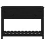 Planter with shelf solid black pine wood 111.5x34.5x81 cm by vidaXL, Pots and planters - Ref: Foro24-823770, Price: 115,68 €,...