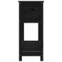Planter with shelf solid black pine wood 111.5x34.5x81 cm by vidaXL, Pots and planters - Ref: Foro24-823770, Price: 115,68 €,...