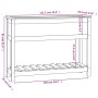 Planter with shelf solid black pine wood 111.5x34.5x81 cm by vidaXL, Pots and planters - Ref: Foro24-823770, Price: 119,61 €,...