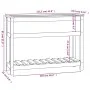 Planter with shelf solid black pine wood 111.5x34.5x81 cm by vidaXL, Pots and planters - Ref: Foro24-823770, Price: 115,68 €,...