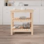 Solid pine wood workbench 78.5x50x80 cm by vidaXL, Work tables - Ref: Foro24-823639, Price: 96,00 €, Discount: %