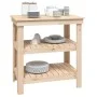 Solid pine wood workbench 78.5x50x80 cm by vidaXL, Work tables - Ref: Foro24-823639, Price: 94,76 €, Discount: %