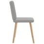 Sillas de comedor 4 uds tela gris nube